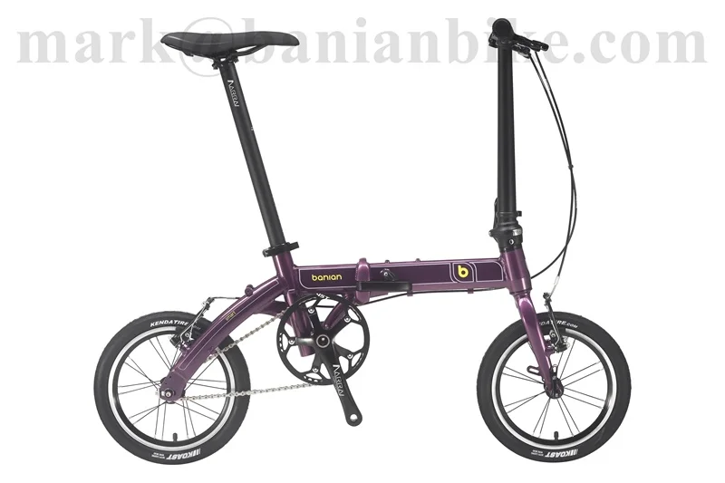 purple folding bike