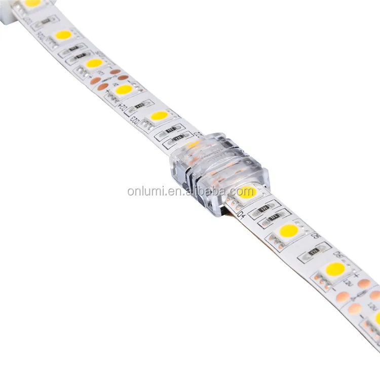 10mm LED flexible strip Connector 2 pin IP54/IP65  for single color non -stripping solderless pierce to contact