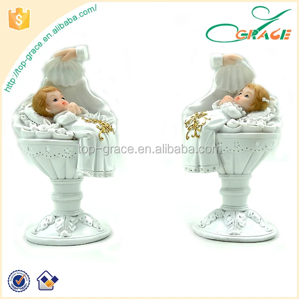 Custom first communion souvenir christening resin baptism baby figurine