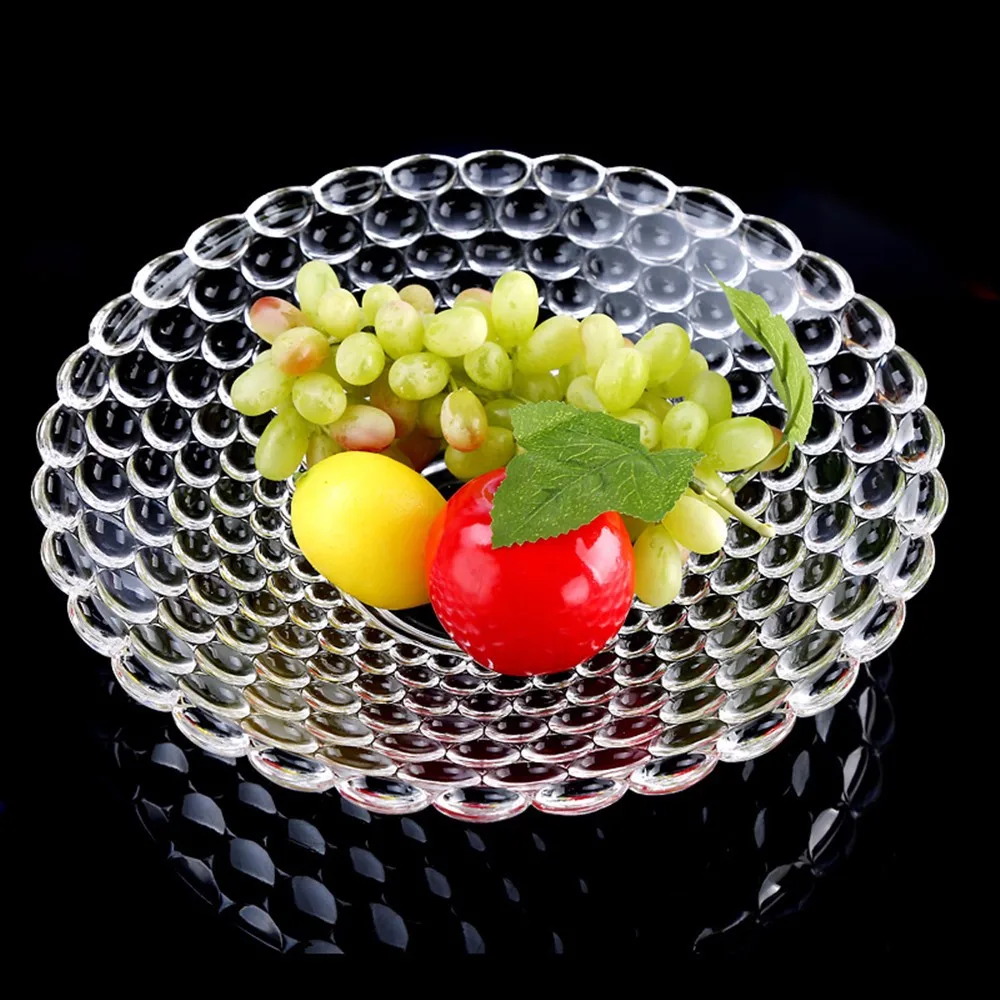 Falaja Divided Glass Fruit Plate Dry Fruit Tray Plate With Lid Buy