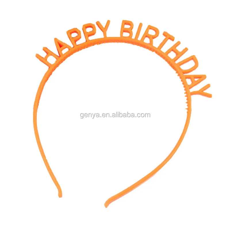 Kids Party Hair Accessories Happy Birthday Hair Band Cheap Plastic