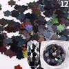 12 Colors Holographic Laser Maple Leafs Chunky Glitters Shakers Series Glitter Sequins For Manicure Nails Art Body Face Decorate