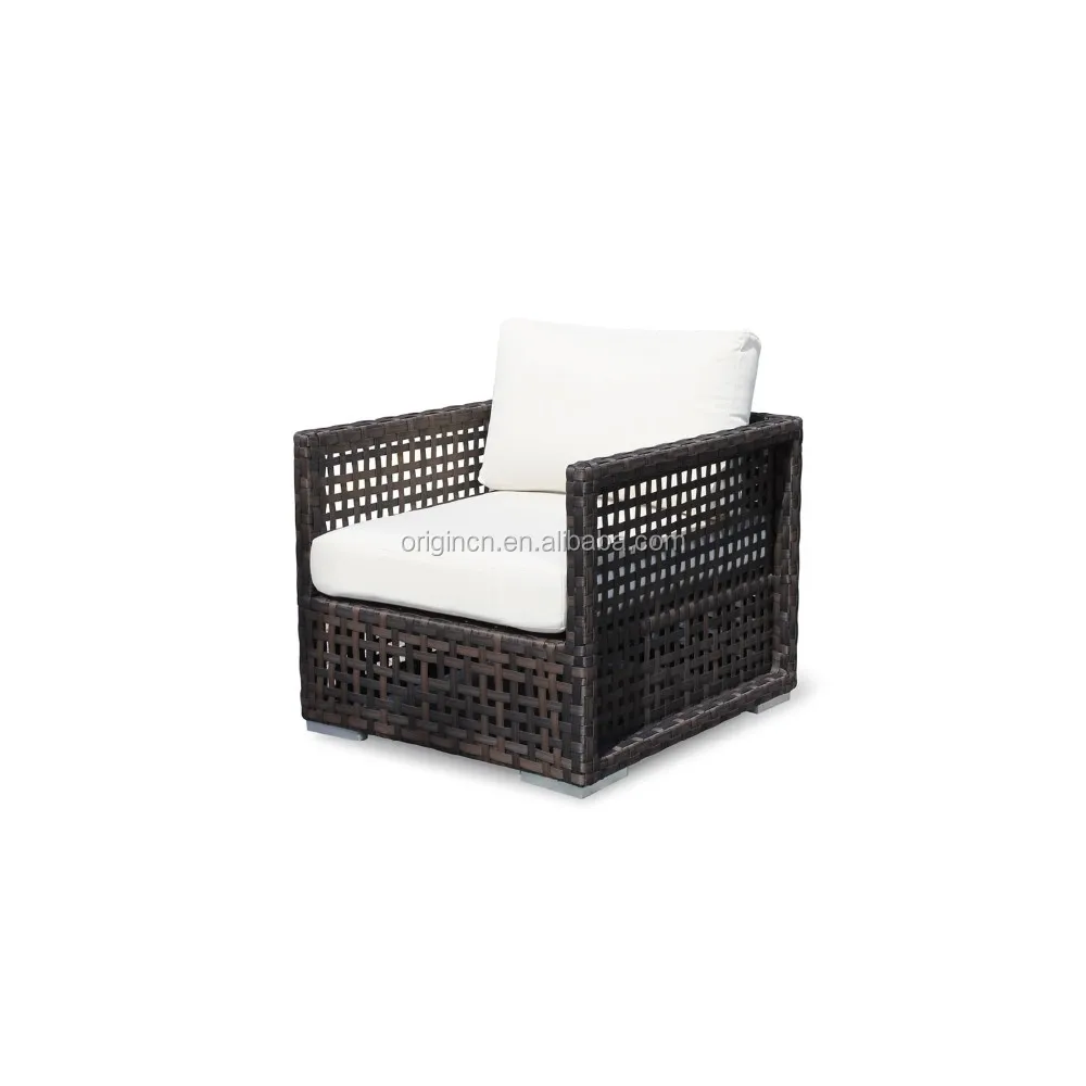 Deep seating 4 pcs garden chairs airy woven with wide pe wicker ... Veranda Porch disegno