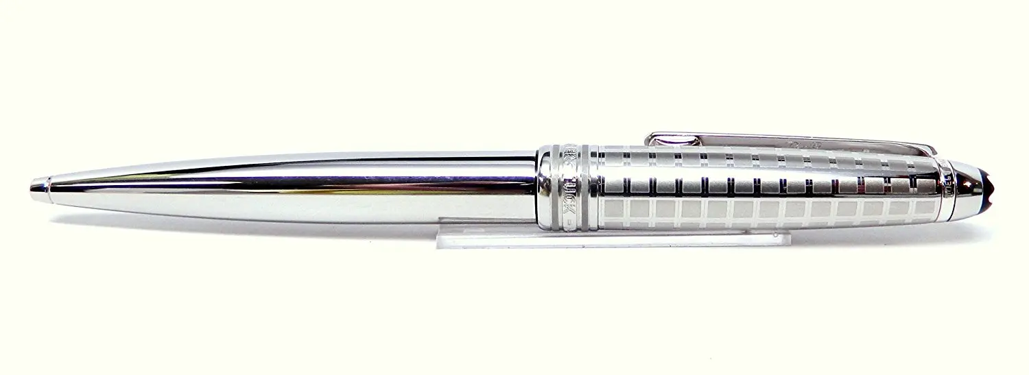 Montblanc Meisterstuck Solitaire Stainless Steel II Ballpoint Pen 164, Laser Engraved Cap 9946