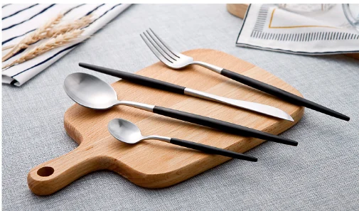 Chinabrett- 멋진 스테인레스 스틸 칼레 세트 금 검은 스테인레스 스틸 골드 칼리 14