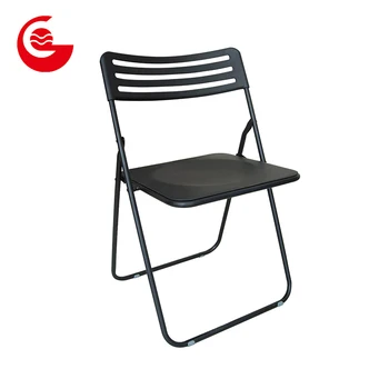 plastic folding chairs black