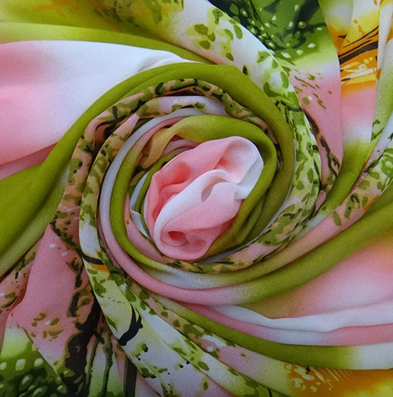 flower print chiffon fabric