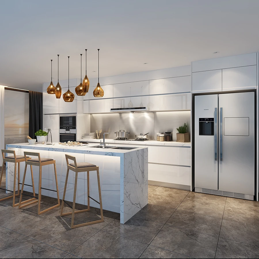 White High Gloss Laminate Sheet Kitchen Australia Kitchen