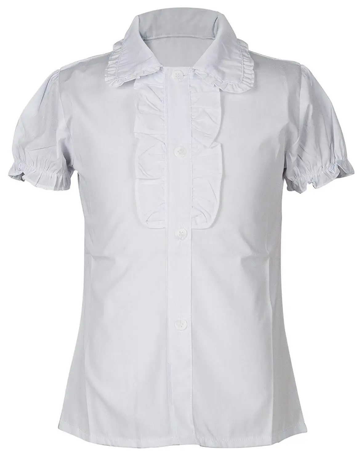 short sleeve blouse with ruffles