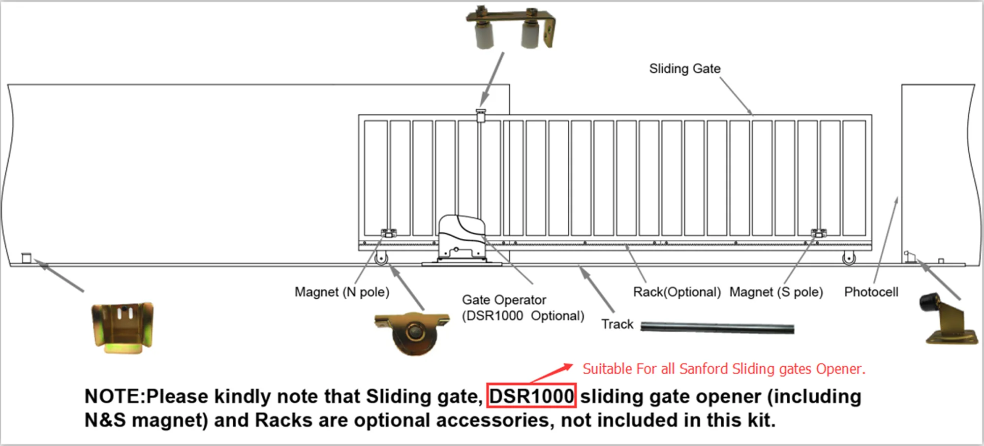 Scg21h Chain Drive 08b Sliding Gate Operator Buy Sliding Gate