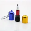 Creative Pill Case Shape can be Hidden Smoking Pipe Mix Colors With Key Chain Metal Aluminum Tobacco Weed Pipes EKJ P0022