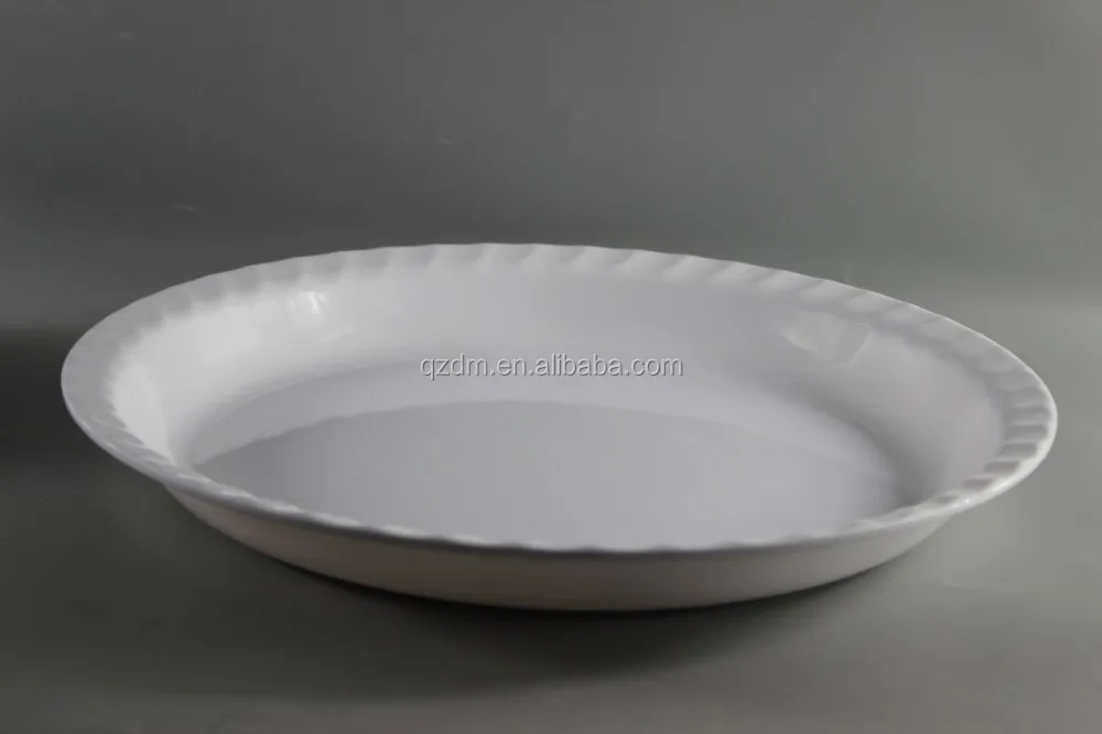New Design Wavy Edge Melamine Round Serving Trays