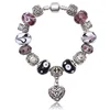 New Designs Bracelets Colorful Beads European Styles Bead Heart Charm Bracelet PB0089