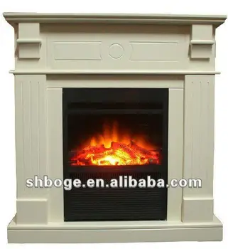 Portable Insert Indoor Decorative Electric Cream Fireplace With Mantel