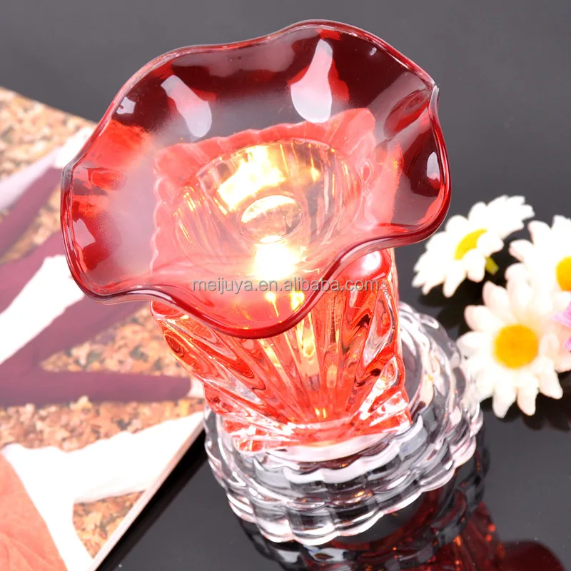 Hot Sell Design Baked Color Glass Oil Burner Crystal Incense Burner