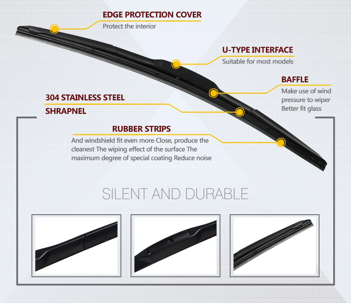 Soecre Brand Hybrid Auto Wiper Blade For Chevrolet Cruze 20092013 24