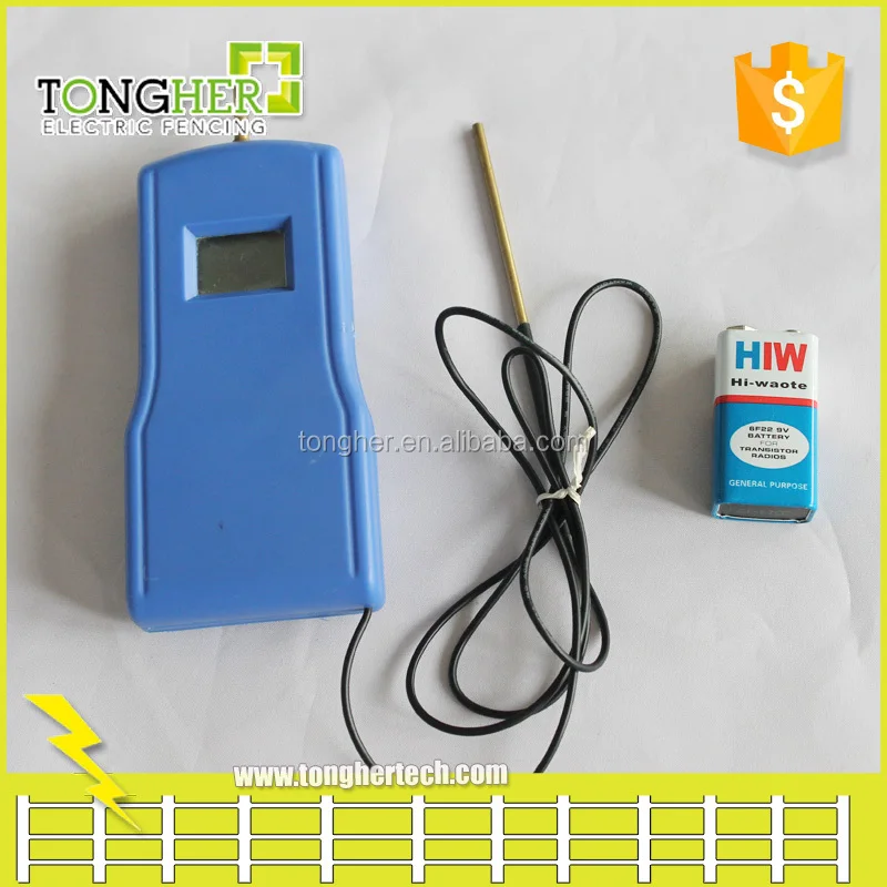 Lcd Digital Electric Fence Voltmeter / Electric Fence Tester With Dry