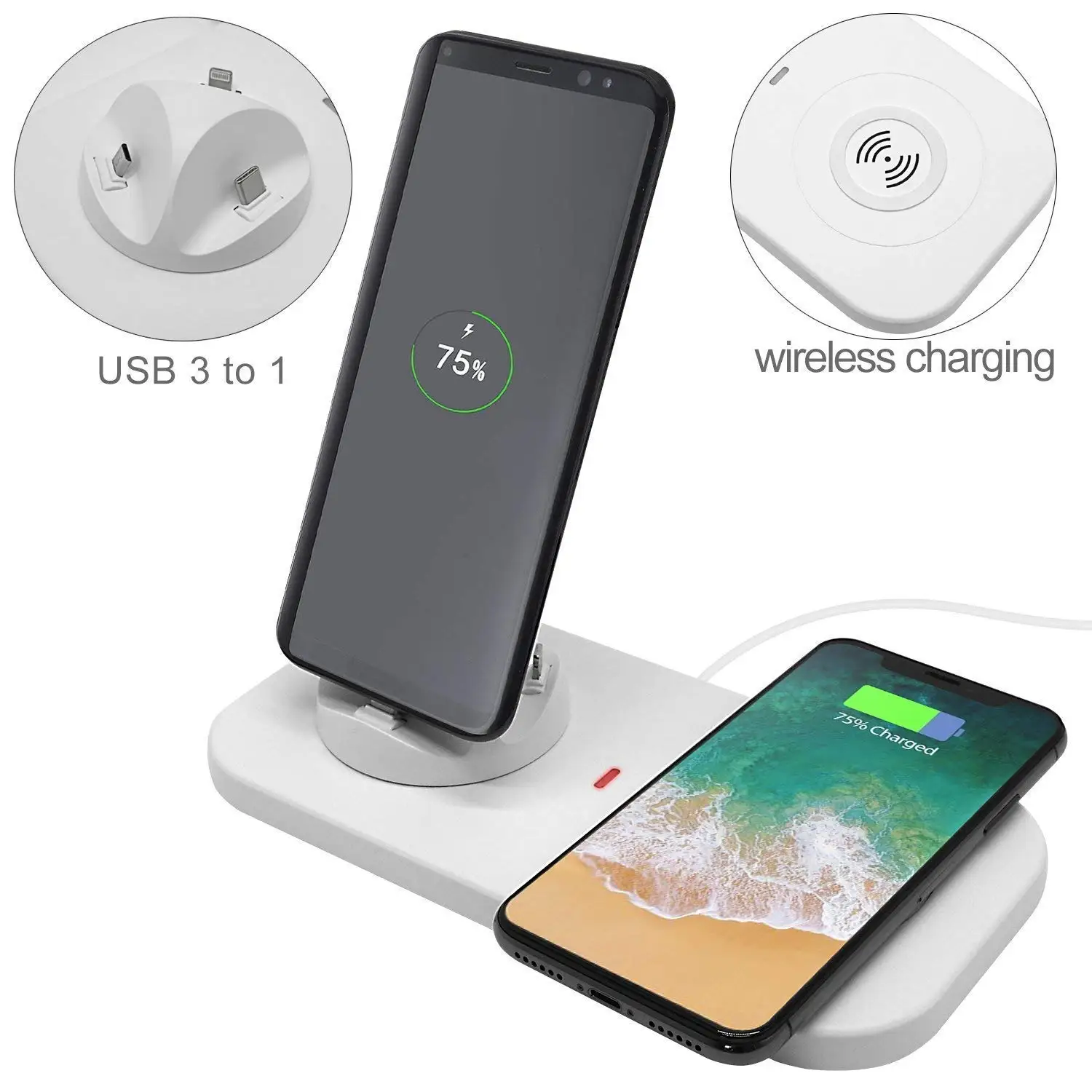 trending product 2019 mobile phone accessories i12 tws wireless charger