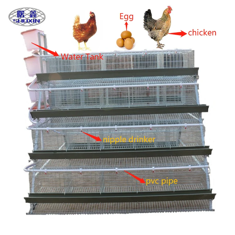 Hot Dip Galvanized Battery Layer Chicken Cage For Chicken Farm For Sri