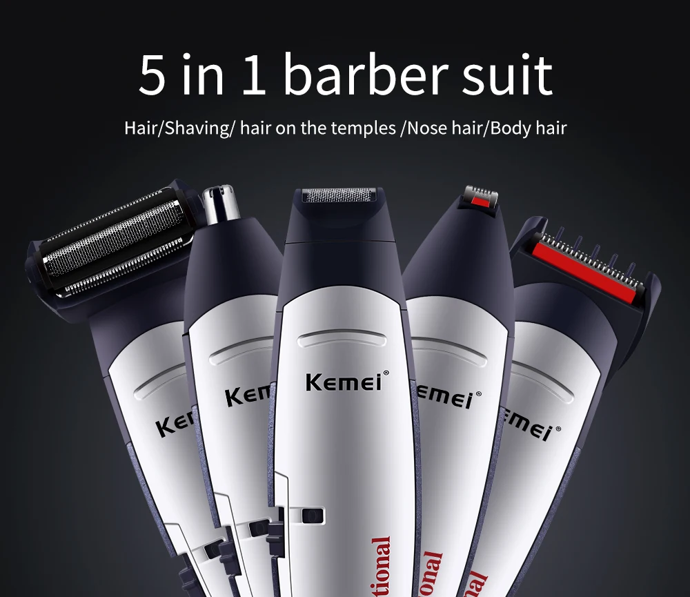 Km560 Kemei High Quality 5in1 Multifunction Man Rechargeable Electric