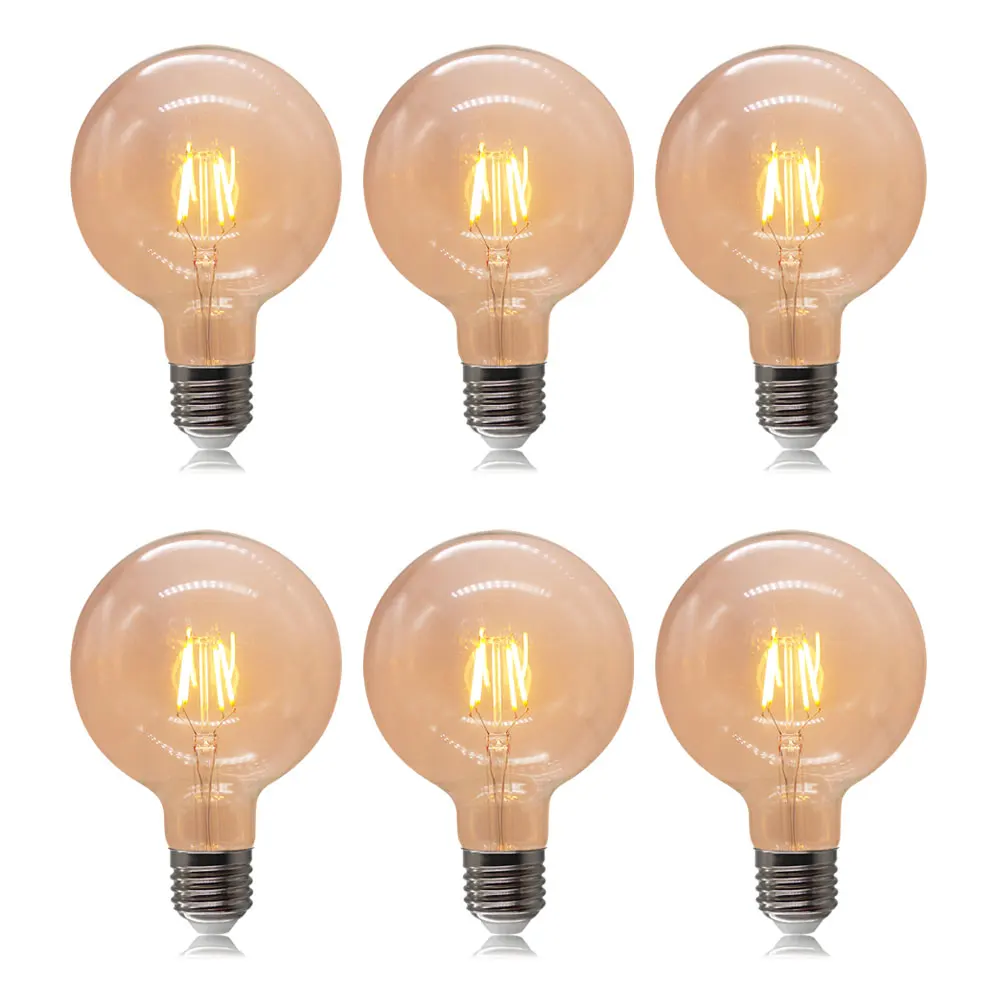 G80 220V 4W 2000K  Filament Light Replacement Incandescent and Led Bulb