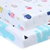 100% Organic Cotton Printable Fitted Crib Sheet, Baby Bed Sheet