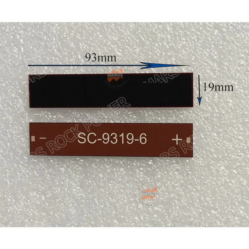 Solares de Silício Amorfo de Película Fina para o Interior do Produto Ito de Células Luz Vidro Calculadora Brinquedos 0-1.5 Bateria 93x19mm 2.2 v 20ua Dim ITO de Células Solares de Silício Amorfo