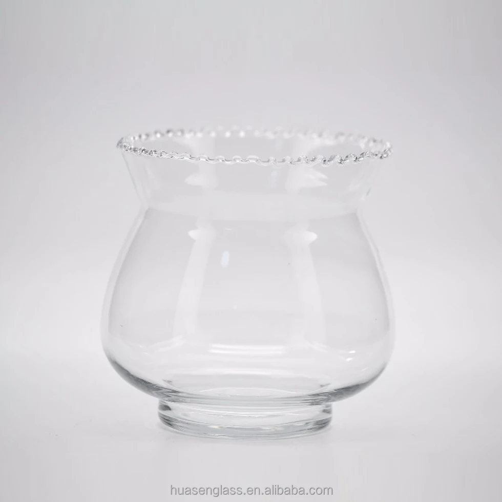 Clear Flower Shaped Shallow Glass Vase Or Used As Fish Bowl In 3