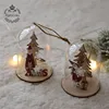 Christmas Glass Sphere Decoration Window Gift Christmas Tree Decoration Supplies Home Hotel Door Hanging Ornaments