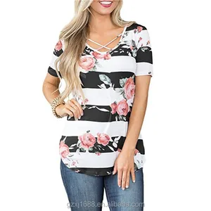 Cross Strappy Neck Tee Casual Women T shirt 2018 Summer Elegant Tops Black Short Sleeve Tee Shirt Cross Strappy Neck Tee Casual Women T shirt 2018 Summer Elegant Tops Black Short Sleeve Tee Shirt
