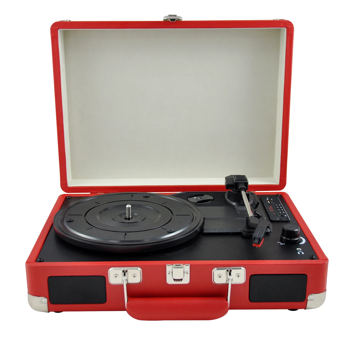 Audmic Vintage Cruiser Briefcase Portable Vinyl Record Player Turntable