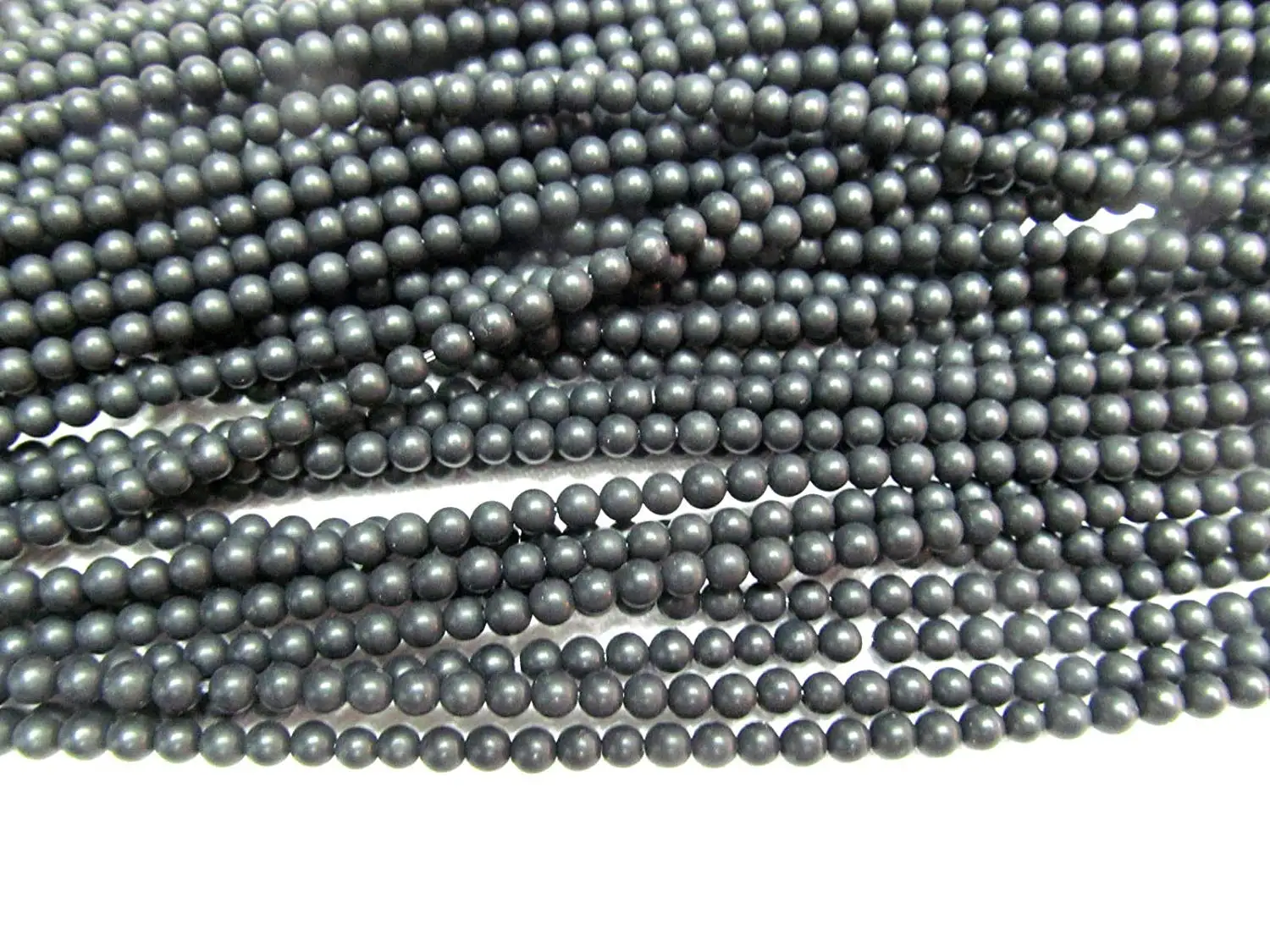 5strands 3mm agate gemstone black jet agate stone round ball hematite crab matte jewelry loose beads