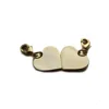 wedding souvenirs gold heart shape metal logo charm for lobster zipper puller