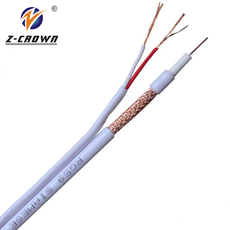 Thin Rg6+2c Coaxial Cable With Power Cable - Buy Rg6 With 2 Power,Rg6 ...