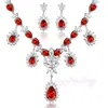 Luxury gold jewellery dubai ruby stone bridal jewelry set
