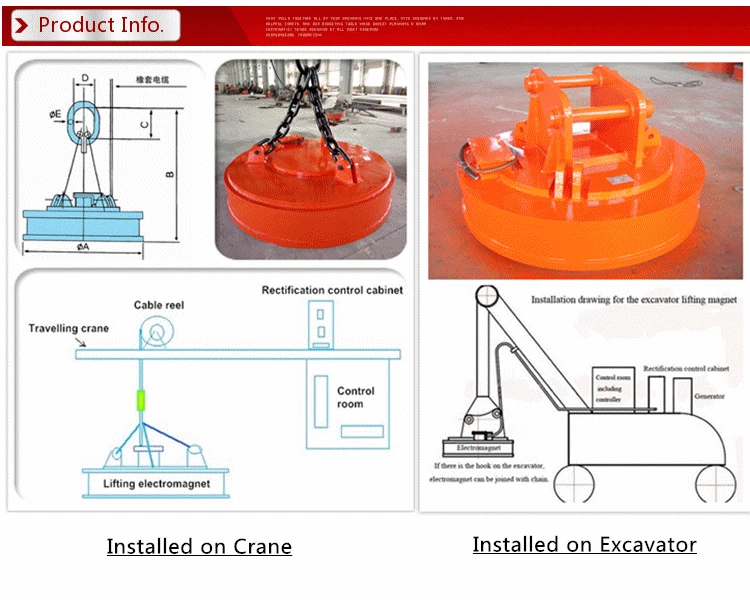 Steel Scraps,Steel Ball, Cast Iron Handling of Electric Lifting Magnet