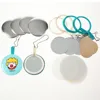 Mirror Keychain Button with handle