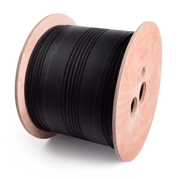 China manufacturer 4 core FTTH fiber optic cable GJYXCH optic drop cable with self-supporting messenger - ANKUX.COM