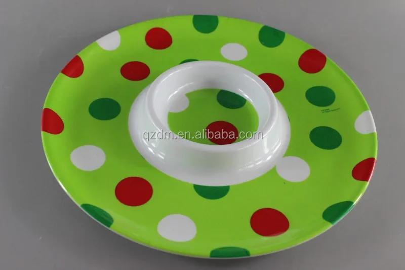 X'mas Melamine Snacks dinner plate ,Chips plate
