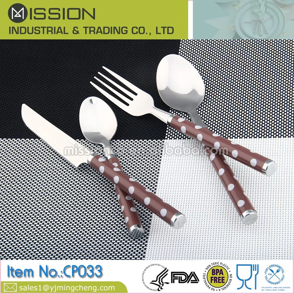 24pcs Green Plastic Cutlery Set Cutlery With Plastic Handle Buy High