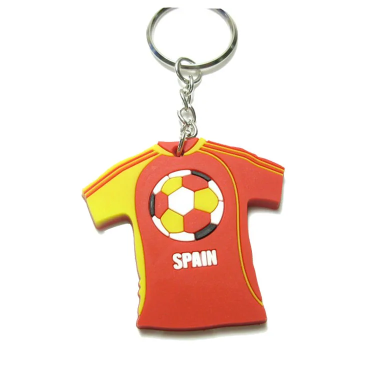 Football T-shirt Sport Keyring Custom Made Keychain Soft 3d Rubber Pvc ...
