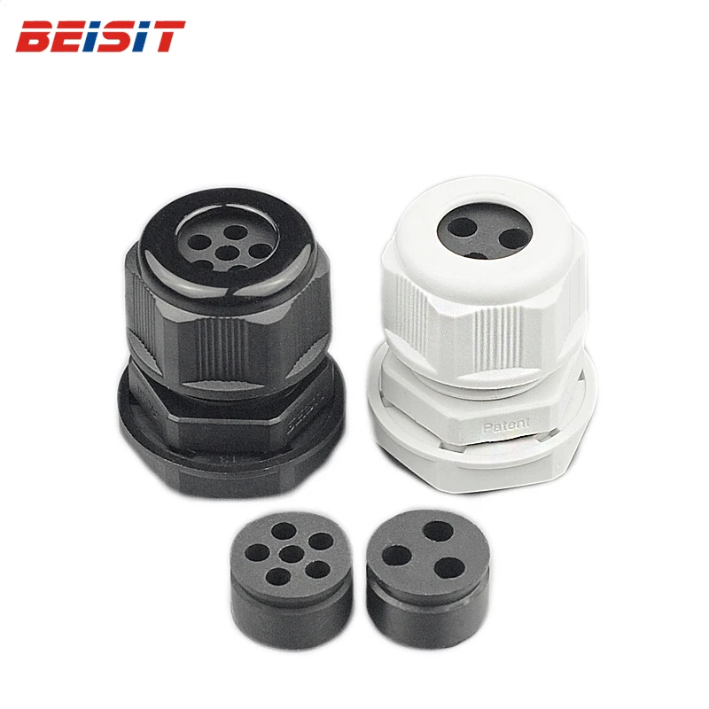 PG Type Nylon Plastic multi hole Cable Gland Connector with IP68