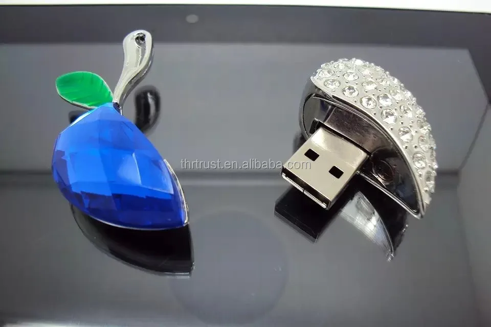 Jewelry Crystal Heart Shape 4Gb 64Gb Metal Usb Flash Drive Anti Dust Stylus Pendant 16Gb Memory Stick Custom Gift Pendrive 32Gb - ANKUX.COM