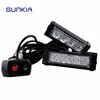 Security Car Strobe Light Red Blue Amber LED Warning Light With Flash Mode Emergency Vehicle Truck Light