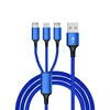 wholesale 3 in 1 usb cable fast charging data cable for phone & Micro Usb & Type c