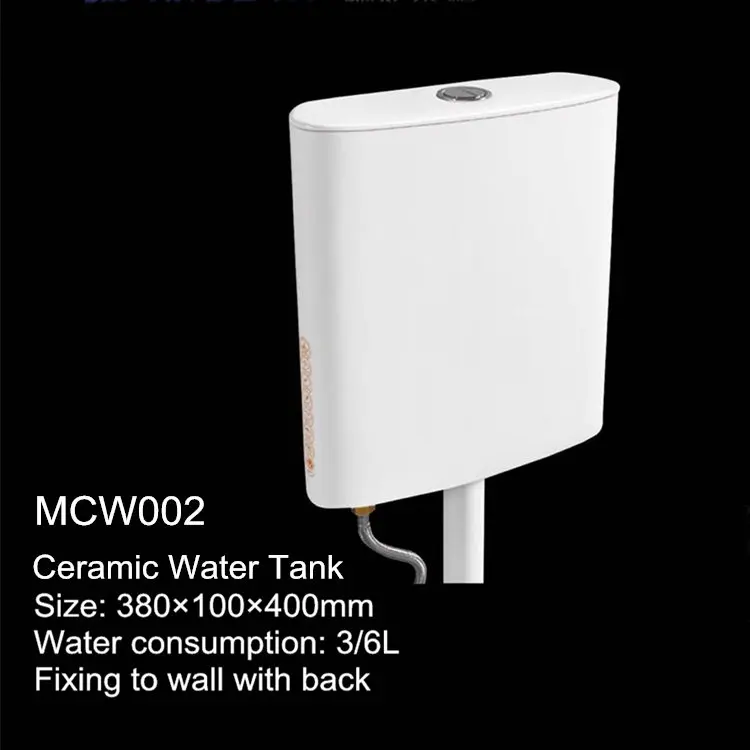 Water-saving ceramic double wall toilet tank