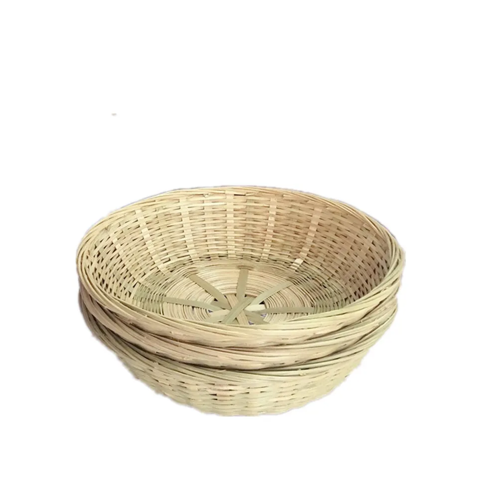 New Product Round Bamboo Basket Use For Storage Food/fruit/refreshments ...