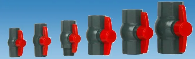 China Factory Butterfly Handle 1/2 Inch to 6 Inch PVC Compact Ball Valve