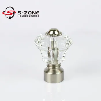 Curtains Ideas curtain rod glass finials : Modern Curtain Finials Decorative Glass Curtain Rod Finial Wrought ...