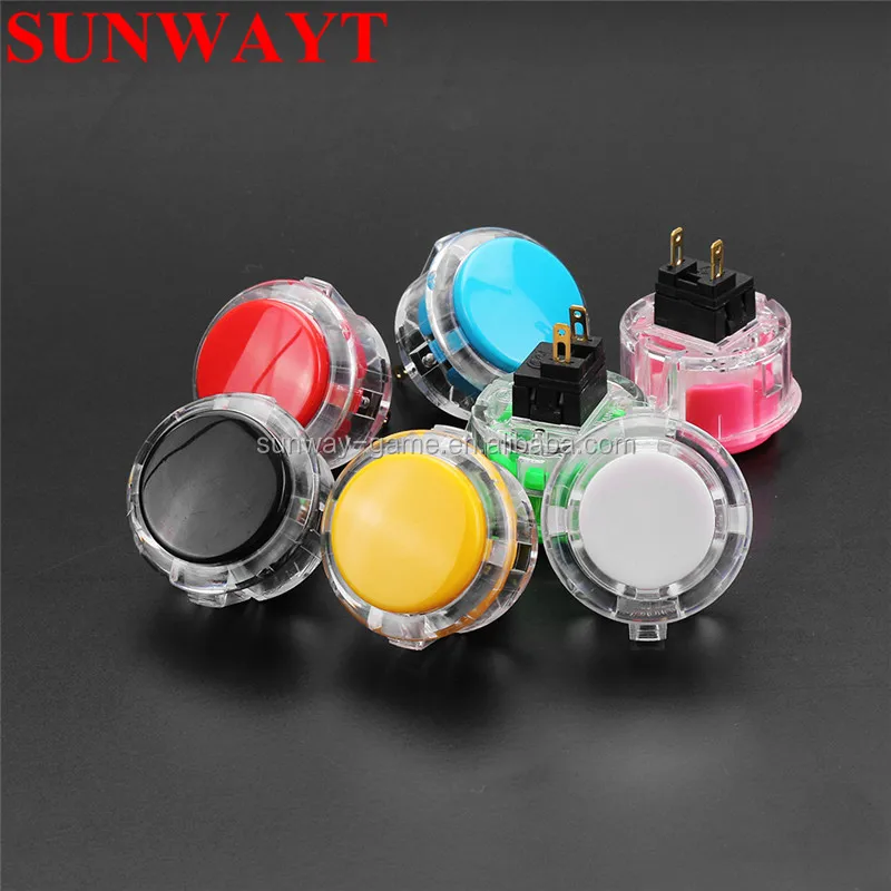 24mm Transparent Copy Sanwa Push Button Build In Microswitch Locking Round Push Button Arcade Cabinet Parts For Game Machine Buy 24mm Arcade Push Button Game Machine Sanwa Push Button Arcade Cabinet Round Push Button